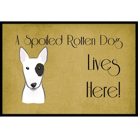 Carolines Treasures Bull Terrier Spoiled Dog Lives Here Indoor and Outdoor Mat- 24 x 36 in. BB1457JMAT